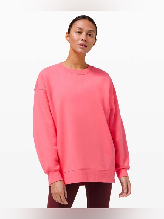 lululemon athletica Tops - Lululemon Perfectly Oversized Crew Guava Pink Sweatshirt 6 small medium